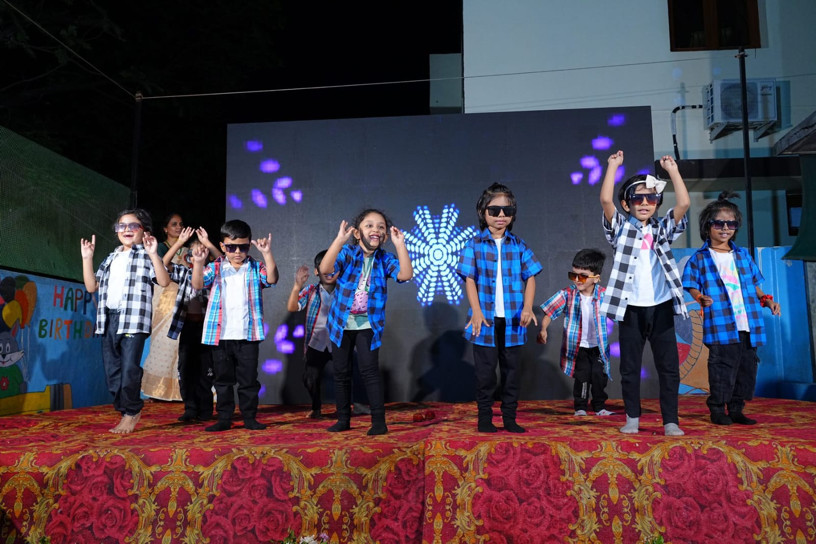 Annual day stage performance at Tag Play School Hyderabad