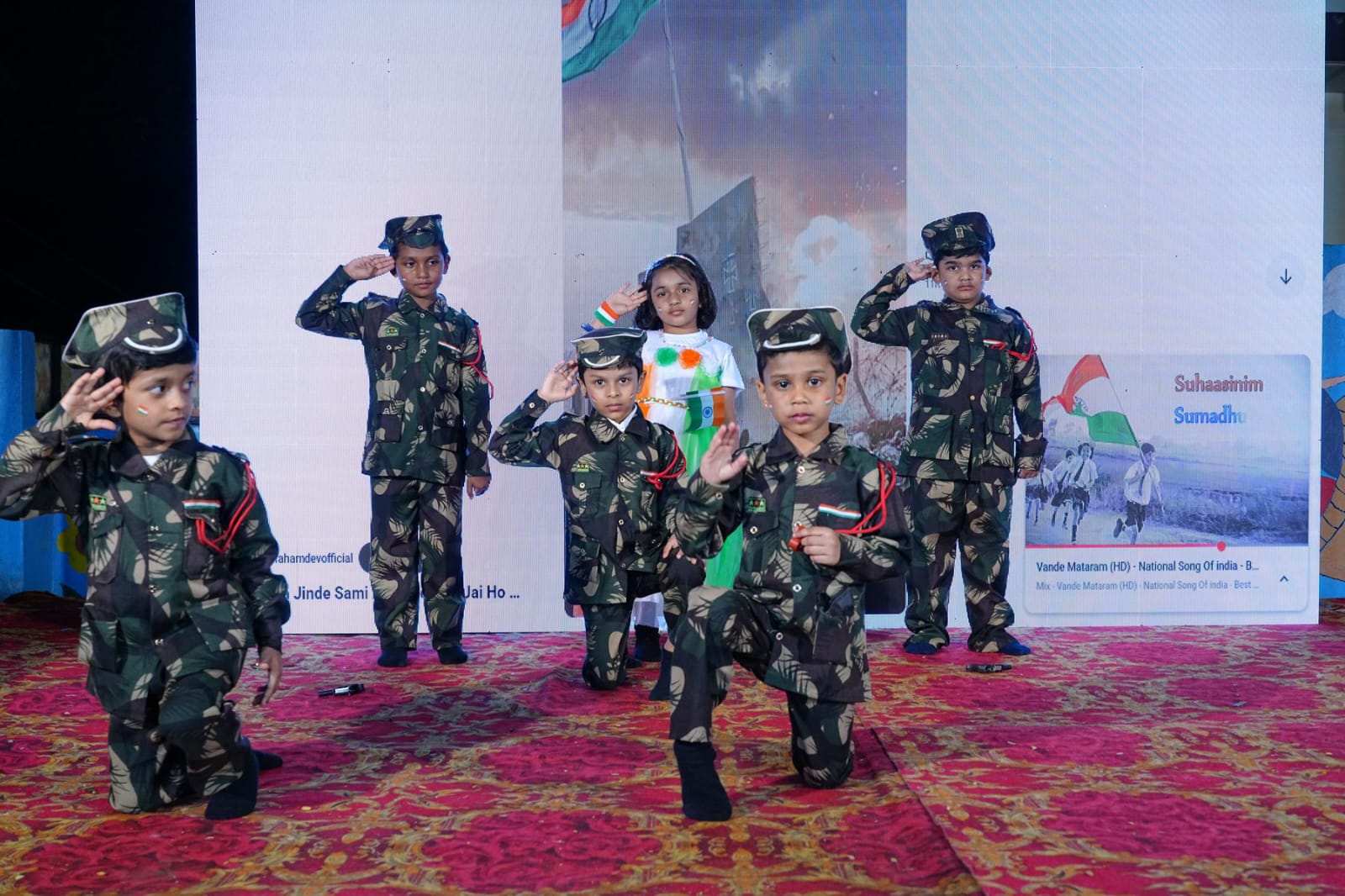 Annual day patriotic salute at Tag Play School Hyderabad